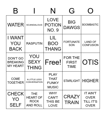 BAR LOUIE BINGO Card