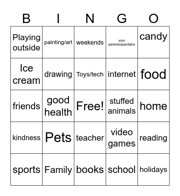 Thankful Bingo Card