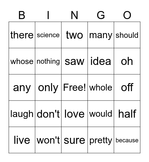 69 Bingo Card