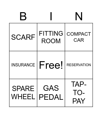 TRAVEL BINGO Card