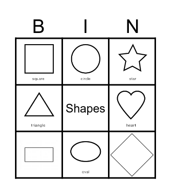 Bingo Shapes Bingo Card