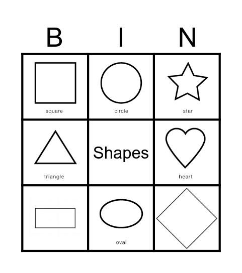 Bingo Shapes Bingo Card