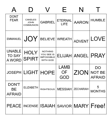 2024 HAPPY NEW CHRISTIAN YEAR Bingo Card