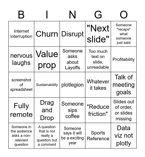 All-Hands Bingo! Bingo Card