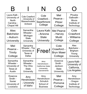 EDU Support School + RM Bingo (Red and Yellow) v3 Bingo Card