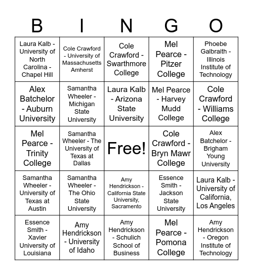 EDU Support School + RM Bingo (Red and Yellow) v3 Bingo Card