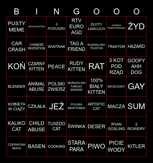 Urodzinowe bingoo 18.11.2024 Bingo Card