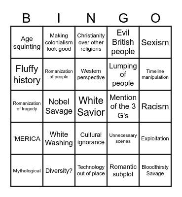 History League Bingo Card