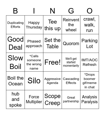 Matthew Geronimo Butler BINGO Card