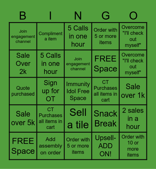 Cyber 12 Bingo Card