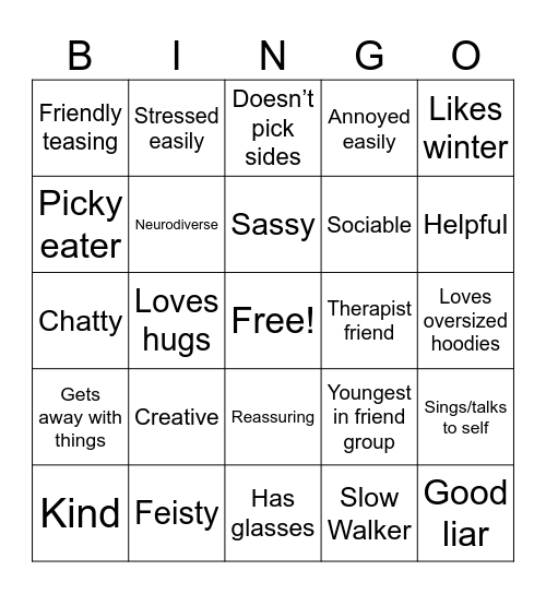 Butterscotch Bingo Card