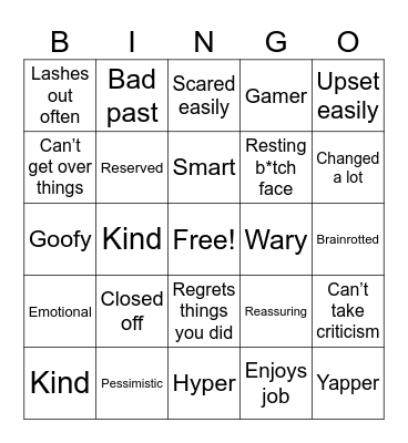Jasper Bingo Card