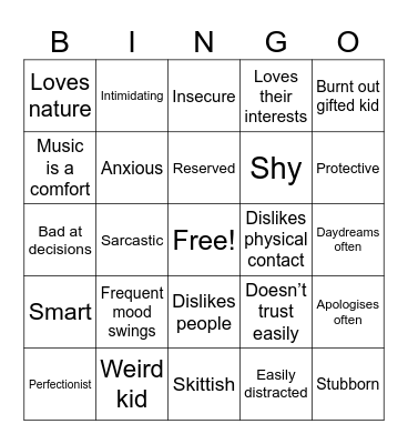 Aster Bingo Card