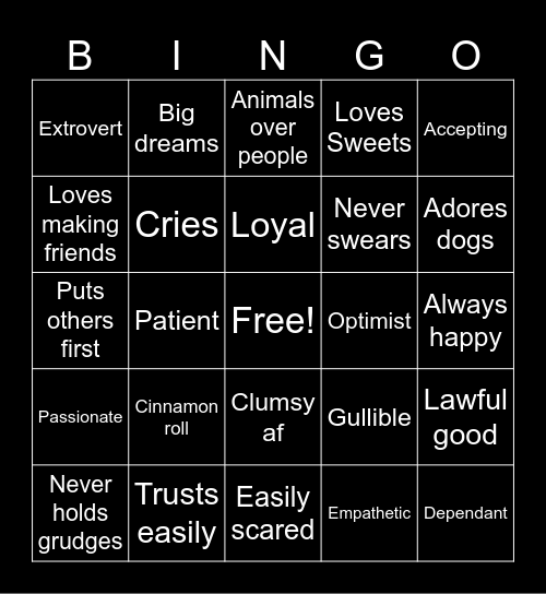 Oc bingo Seiji Bingo Card