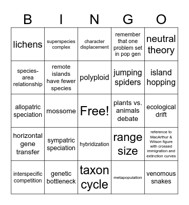 Bingo 580 Bingo Card