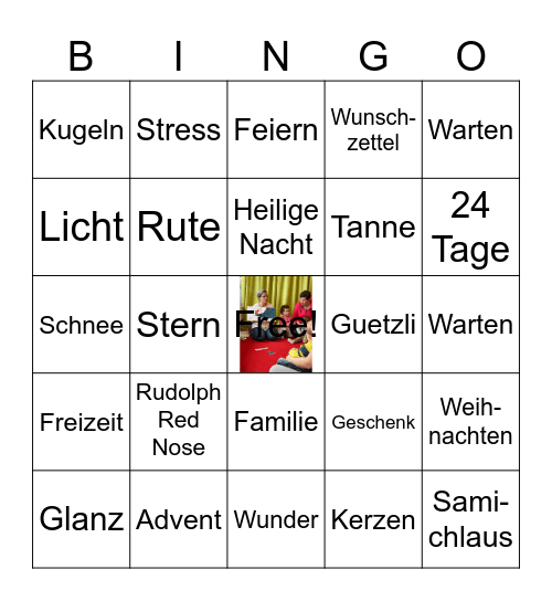 Weihnachtsbingo Card