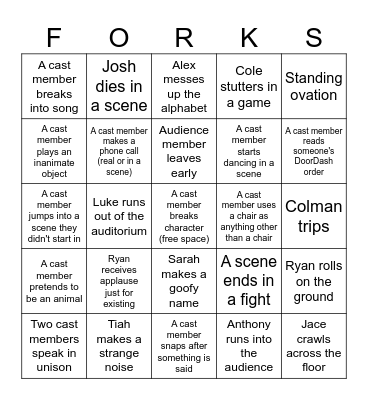 spoons4- Bingo Card