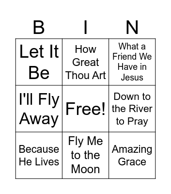 Music bingo Card
