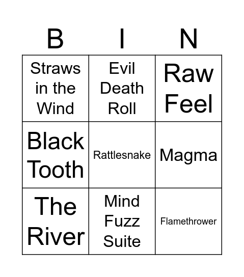 St. Augustine Bingo Card