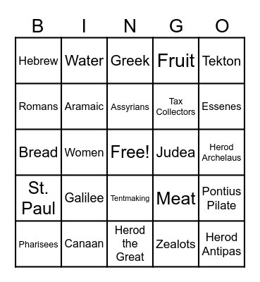 1st CENTURY LIFE Bingo Card