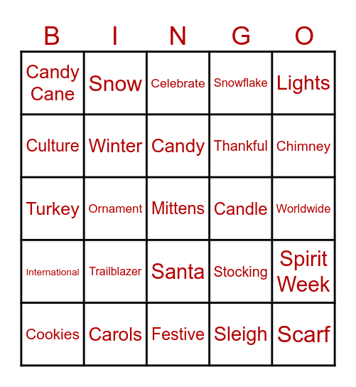 Blazer Bingo Card