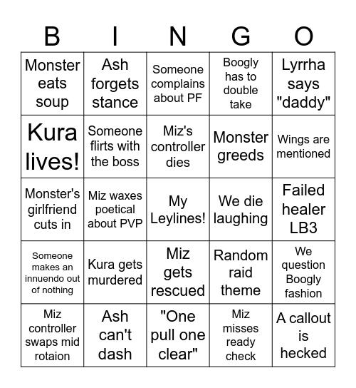 Hat Gang Bingo Card