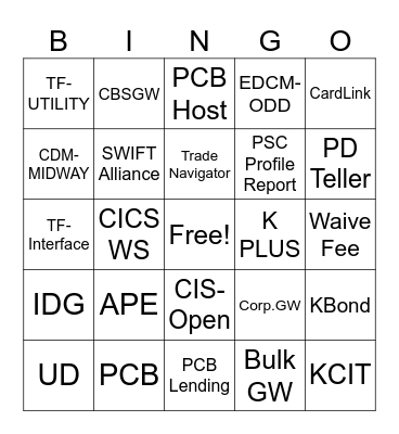 PCB HRZ - Bingo Card