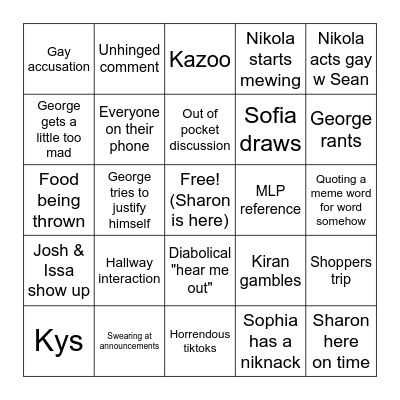 Bingo Card