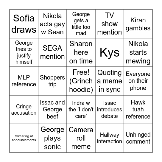 Bingo Card