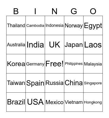 Bingo #1 Bingo Card