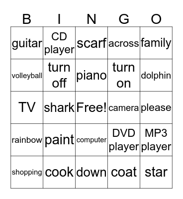 Bingo #3 Bingo Card