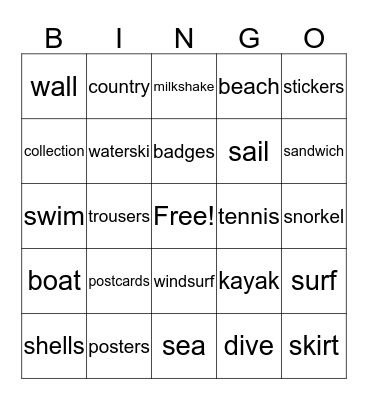 Bingo #4 Bingo Card