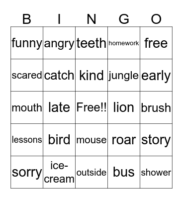 Bingo #6 Bingo Card