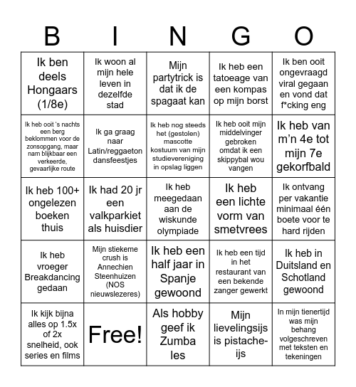 Luc Bingo Card