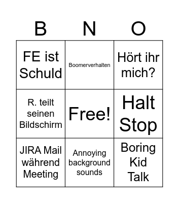 Schmingo Schmongo Bingo Card