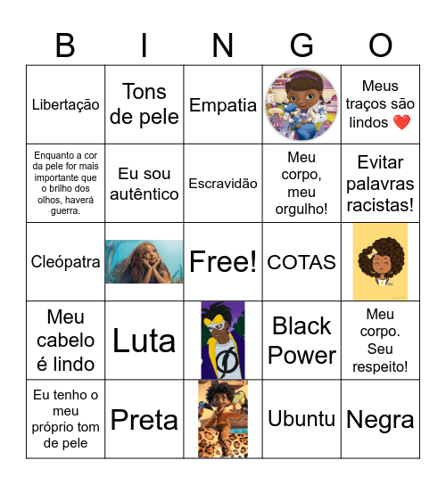 Bingo Consciência Negra Bingo Card
