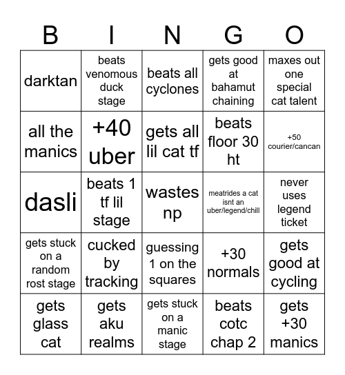 based on term 2 ig(including break) Bingo Card