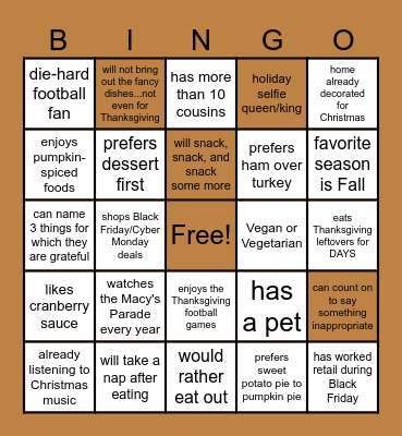 Mingle & BINGO! Bingo Card