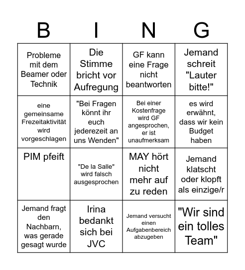 Konferenz 21.11.2024 Bingo Card