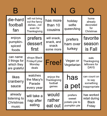 Mingle & BINGO! Bingo Card