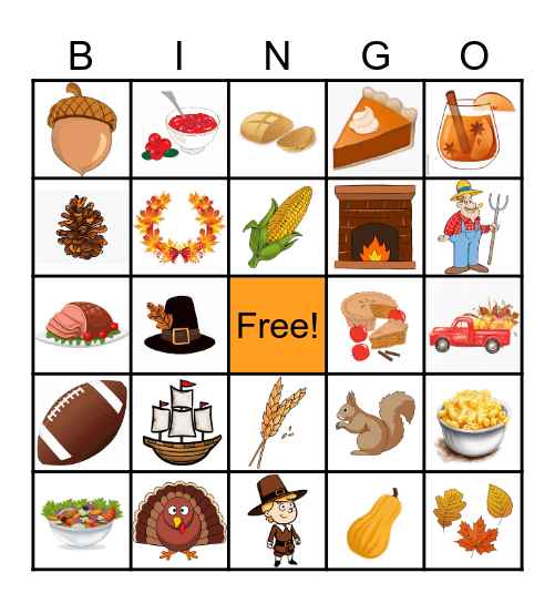 Thanksgiving Bingo Card