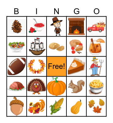 Thanksgiving Bingo Card