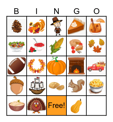 Thanksgiving Bingo Card