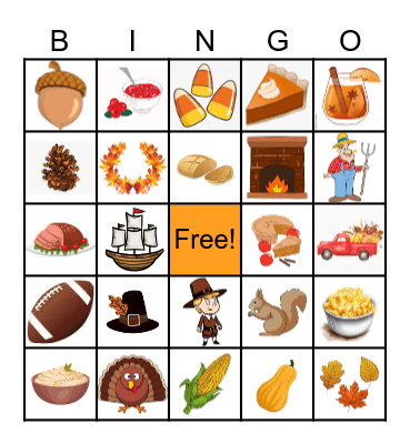 Thanksgiving Bingo Card