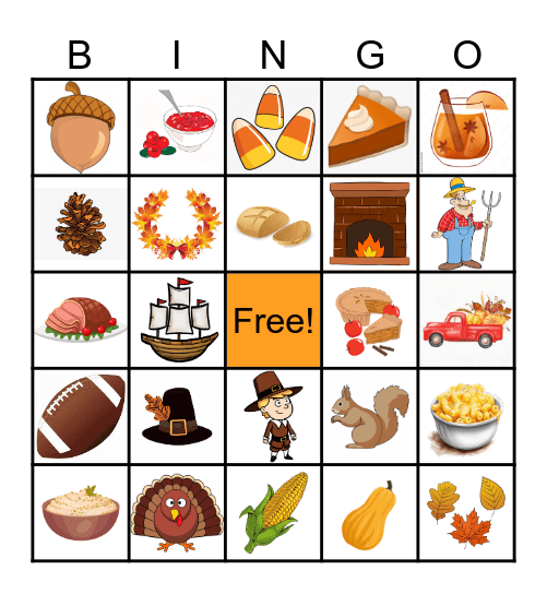 Thanksgiving Bingo Card