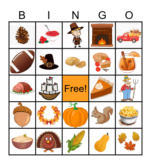 Thanksgiving Bingo Card