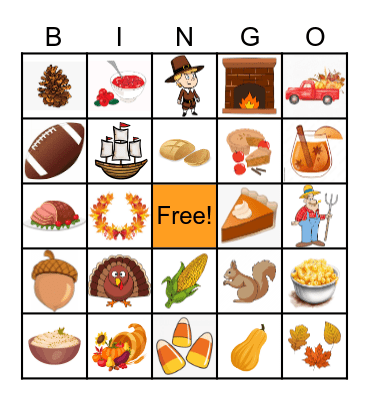 Thanksgiving Bingo Card