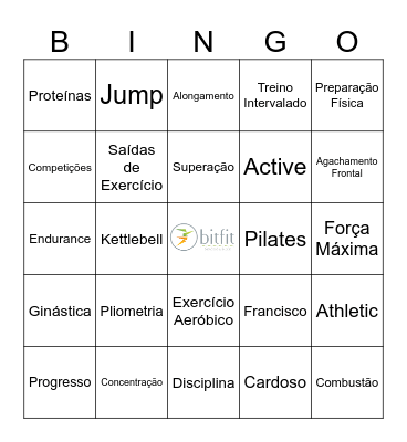 10º ANIVERSÁRIO BITFIT Bingo Card