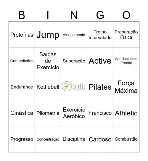 10º ANIVERSÁRIO BITFIT Bingo Card