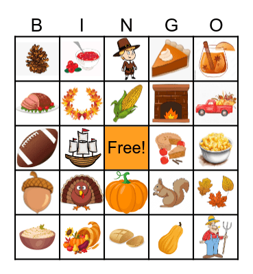 Thanksgiving Bingo Card